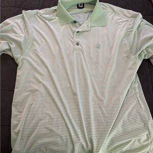 Men's Green Striped Dri-Fit Polo Shirt